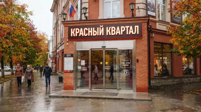 Широкий проход телескопической двери в клинике