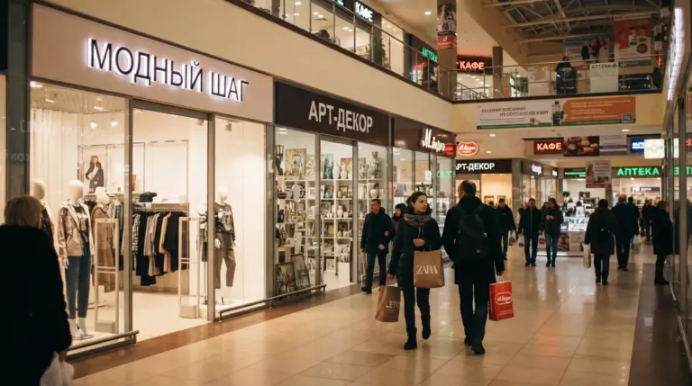 Стеклянная перегородка кассовой зоны с логотипом на плёнке